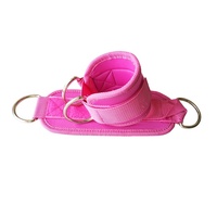 Sangles de cheville personnalisables en cuir et nylon élastique pour la musculation et le fitness, avec anneaux en D pour poulies, haute élasticité et confortables