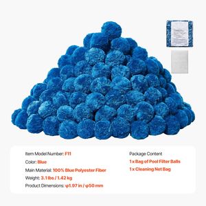 Filtro Riutilizzabile in Fibra di Poliestere Blu 3.1 Lbs, Palline Filtranti per Piscina, Sostituzione delle Palline con Sabbia - Product Image 4