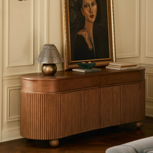 Modern Solid Teak Wood <b>Sideboard</b> Cabinet Minimalist Wooden Buffet <b>Storage</b> Cabinet for Living Room Hotel Furniture - Product Image 6