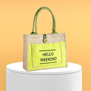 2025 Sublimación personalizada Bolsas Juco de alta calidad Almacenamiento plegable reutilizable Compras Bolsas de yute Cremallera colorida pura - Product Image 1