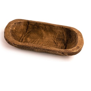 Wholesale Natural Wood Dough Bowl and <b>Wooden</b> Platter Serving Tray <b>Set</b> for Home Hotel or Restaurant Use Supermarket Product - Product Image 4