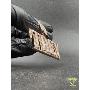 Moissanite Diamond Custom RIP TREY Pendant Iced Out Hip Hop Necklace <b>Memorial</b> Jewelry <b>Gift</b> - Product Image 4