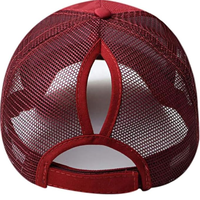 Summer Mesh Trucker Hat Snapback Cap Chapeau Femme Fashion Messy Hair Bun Ponytail Baseball Caps for Women
