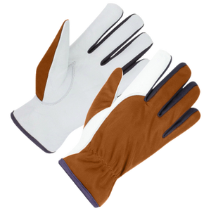 New Design Personal Protective Cowhide Grain Leather <b>Driver</b> Assembly <b>Gloves</b> Heavy Duty Work protection Construction Garden <b>Glove</b> - Product Image 5
