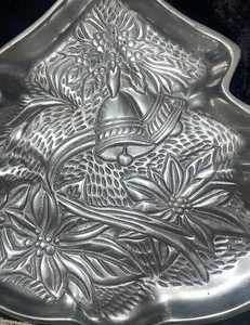 Tree-Shaped Stainless Steel Eco-Friendly <b>Decorative</b> <b>Plate</b> Engraved Floral Bell Design Modern Handmade Serving Tray for Back - Product Image 6