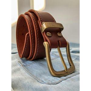 Ceintures en cuir véritable personnalisées avec boucle en métal alliage, impression de logo personnalisée, ceintures tendance pour la mode masculine - Product Image 3
