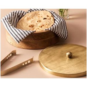 Boîte à roti artisanale en bois, écologique, anti-humidité, avec couvercle à rabat - Product Image 2