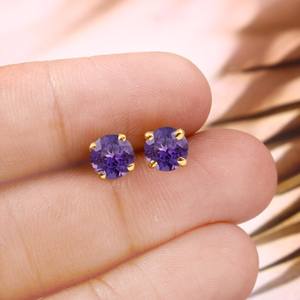 Pendientes de Zafiro Taaffeite, Zafiro Azul, Plata de Ley 925, Chapado en Oro de 14K, Joyería de Lujo para Fiestas y Regalos - Product Image 1