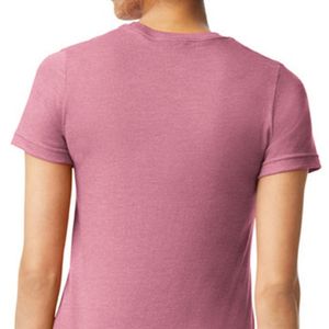Camiseta de algodón suave de manga corta con cuello redondo para mujer, top básico informal, ropa personalizada al por mayor, OEM ODM - Product Image 4