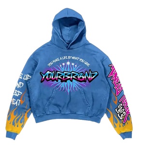 Fabricants de vêtements personnalisés Sweat-shirt surdimensionné en molleton 100% coton personnalisé uni d'hiver à capuche Écologique Coupe-vent à séchage rapide - Product Image 5