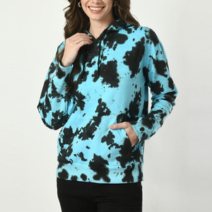 Haut décontracté doux au toucher Solid Trader, tissu écologique, style imprimé tourbillon magnifique, sweat à capuche tie-dye pour femme - Product Image 6