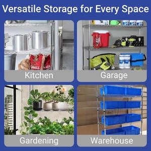 High Quality Silver Stainless Steel 4 Tier <b>Kitchen</b> <b>Rack</b> Durable Multi Layer Storage Organizer Shelf for <b>Utensils</b> At Lowest Price - Product Image 5