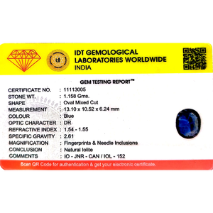 Natural AA Quality Iolite Loose Gemstone-5.79 Carat Certified Sapphire - Product Image 4