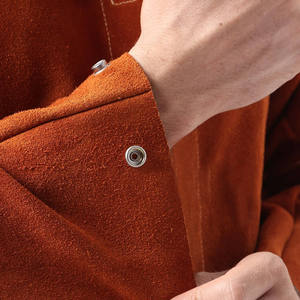 Leather Welding <b>Work</b> Jacket Quick Leather Flame Retardant <b>Waterproof</b> Heavy Duty Split Cowhide 500C-1000C Heat Resistance - Product Image 5