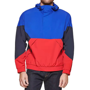 2026 Men's Unique Design Washable Canvas Stand Collar Front Logo Waterproof Breathable Quick Dry <b>Coaches</b> Jacket For Sale - Product Image 4