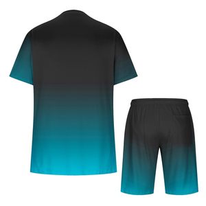 Ensemble de sport d'été pour homme à manches courtes, T-shirt et short, deux pièces, mode décontractée - Product Image 3