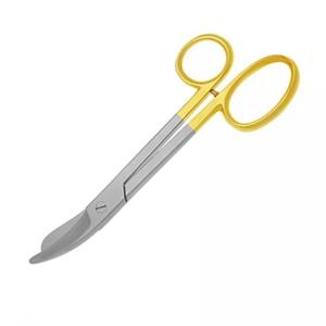 Tijeras universales manuales con mango de plástico para primeros auxilios de emergencia, instrumentos quirúrgicos médicos, tijeras Lister de acero para vendajes con agarre quirúrgico - Product Image 2