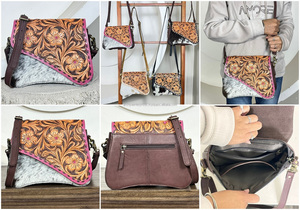 Nouvel Arrivage 2026 – Sac à Main Designer en Cuir Véritable Fait Main avec Motifs Floraux, Sac Bandoulière Premium en Cuir de Vachette pour Femme - Product Image 3