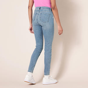 Casual Style Full Length <b>Button</b> <b>Fly</b> <b>Women's</b> Denim <b>Jeans</b> Color Blue Corduroy <b>Jeans</b> High Quality Elastic Waist Summer - Product Image 3