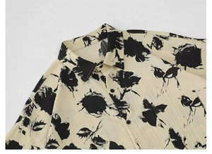 Camisas florales unisex, camisa de verano con estampado floral personalizado para hombre, camisa hawaiana de manga corta para la playa. - Product Image 2