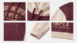 Sudadera con Capucha Personalizada de Dos Tonos, Algodón y Felpa, Estilo Urbano, Gruesa, Impresión Digital, 350g, Invierno, Casual para Hombre - Product Image 5