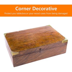 4 Protectores de Esquinas Decorativos de Aleación de Zinc Antiguo para Muebles, Protectores de Esquinas de Cajas, Protectores de Bordes para Gabinetes - Product Image 2