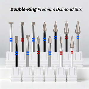 Yaqin Outil de précision haut de gamme 3/32" à pointe flamme, fraise à ongles en diamant naturel pour les spécialistes en manucure russe - Product Image 2