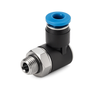 Conector Neumático Macho Roscado, Adaptador de Tubería Recta, Ensamblaje de Línea de Aire, Aleaciones de Acero Pulido y Mecanizado - Product Image 1