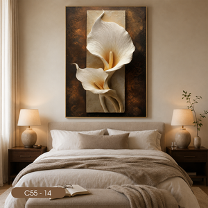 Art mural abstrait de la marque HALO, best-seller, œuvre d'art botanique, décoration intérieure moderne, verre trempé personnalisable, origine Vietnam - Product Image 2