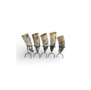 Handcrafted Eco-Friendly Buffalo <b>Drinking</b> Horn Mug Solid Pattern Matching <b>Stand</b> Dishwasher Safe Luxury Beverages Party - Product Image 4