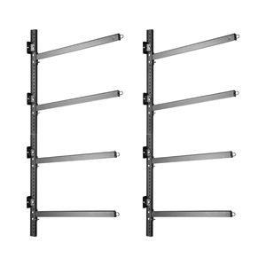 Supporto per 4 kayak resistente, capacità di carico fino a 136 kg, regolabile, da parete, per garage, capanno, molo, uso interno/esterno - Product Image 1