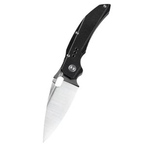 Couteaux de poche pliants haut de gamme avec lame à pointe affûtée, manche en métal texturé et tranchant de précision pour le camping en plein air - Product Image 1