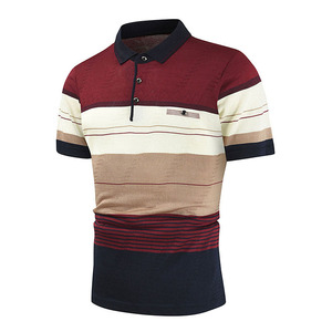 T-shirt décontracté pour homme en coton tricoté respirant à col rond et manches courtes, coupe classique - Product Image 3