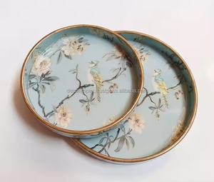 Plateau en bois MDF imprimé de forme ronde personnalisé en gros pour cadeau promotionnel souvenir ou marque d'entreprise - Product Image 1