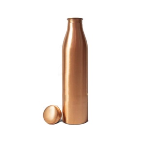Minimalist <b>Copper</b> <b>Bottle</b> Glossy Finish Screw Cap Leak-Proof <b>Drinking</b> Ayurvedic GYM Fitness Sports Outdoor Travel <b>Bottles</b> - Product Image 2