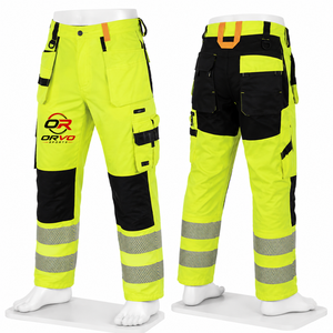 กางเกงทำงานแบบมองเห็นได้ชัดเจนสำหรับทุกเพศ ยี่ห้อ Orvo Sports แห้งเร็ว ระบายอากาศได้ดี สีส้ม แถบสะท้อนแสง มีกระเป๋าหลายช่อง ได้รับการรับรองมาตรฐาน CE - Product Image 1
