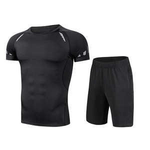 Conjuntos Deportivos de Dos Piezas para Hombre, Camiseta y Pantalones Cortos, Transpirables y que Absorben la Humedad, para Entrenamiento, Gimnasio y Running - Product Image 6