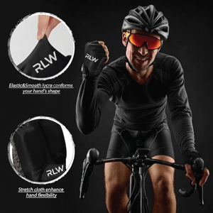Custom Logo Anti Slip Shock Absorbing Half Finger <b>Cycling</b> Gloves Breathable Men Women MTB Mountain Bike Sports Gym Gloves - Product Image 6