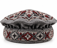 Penjualan Panas Topi Afghan Pria Cokelat Muda Wol Murni Pakol Tradisional Buatan Tangan Chitrali Topi Musim Dingin Lembut Hangat Penutup Kepala Pria Topi Afghan
