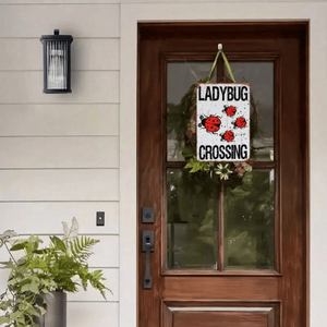 CIFbuy Targa Vintage Rustica in Alluminio a Forma di Coccinella 8x12 Pollici (20.3x30.5cm) Stile TikTok per Servizio Ritiro Temu - Product Image 4