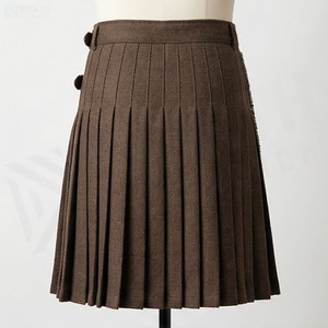 Women <b>Wool</b> <b>Wrap</b> Mini Skirt Solid Color Adjustable Belt Minimalist Style Autumn Wear - Product Image 2