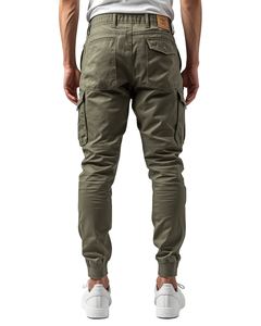 Pantalones Jogger Cargo Casuales para Hombre, Corte Ajustado, de Algodón, con Múltiples Bolsillos, Estilo Urbano, Cintura Elástica, para Deportes al Aire Libre - Product Image 2