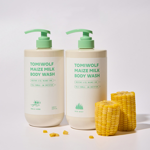 [TOMIWOLF] Gel Douche au Lait de Maïs Soin Coréen Vanille Amande / Boisé Pluie 1000ml Grande Capacité Mousse Riche - Product Image 4