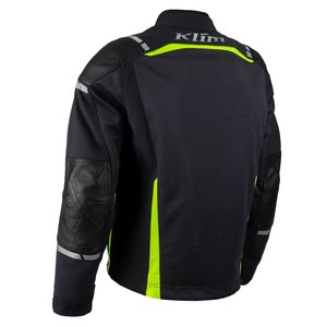 Blouson de moto Induction Pro pour homme, manches longues, imperméable, respirant, color block, noir avec accents jaune fluo - Product Image 3