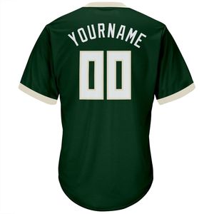 Camiseta de Béisbol Personalizada con Cuello en V Verde para Hombre, Manga Corta, Nombre del Equipo Sublimado, Malla de Poliéster Transpirable - Product Image 6