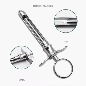 Seringue dentaire manuelle en acier inoxydable de qualité supérieure, auto-aspirante, pour usage professionnel, poignée ergonomique, instruments certifiés CE - Product Image 6