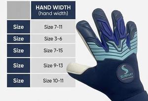 Subhay International Football Goalkeeper Gloves Full Finger Breathable Neoprene Segmented <b>Rebound</b> Zone Unisex Sports Gear - Product Image 2
