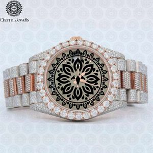 Charm_Jewells Women's Luxury Stainless Steel <b>Watch</b> With Diamond Encrusted Round Dial 38mm Analog Quartz Movement - Product Image 1