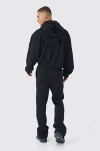 OEM Heavyweight Oversized Puff Printed Zipper Hoodie Unisex Polyester/Cotton French Terry Custom Logo Zip Hoodies Men - Product Image 2