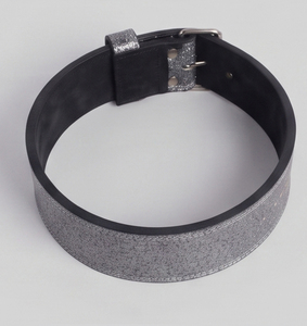 Rajputana Corporation 4 Inch Black Strength Training Bodybuilding Leather Glitter Shine Waist Support Belt Unisex 10mm/13mm - Product Image 3